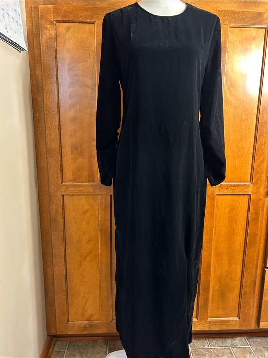 Zara Dresses & Skirts - NWT Zara Women’s Black Velvet Long Sleeve Maxi Evening Dress. Sz M.   Formal